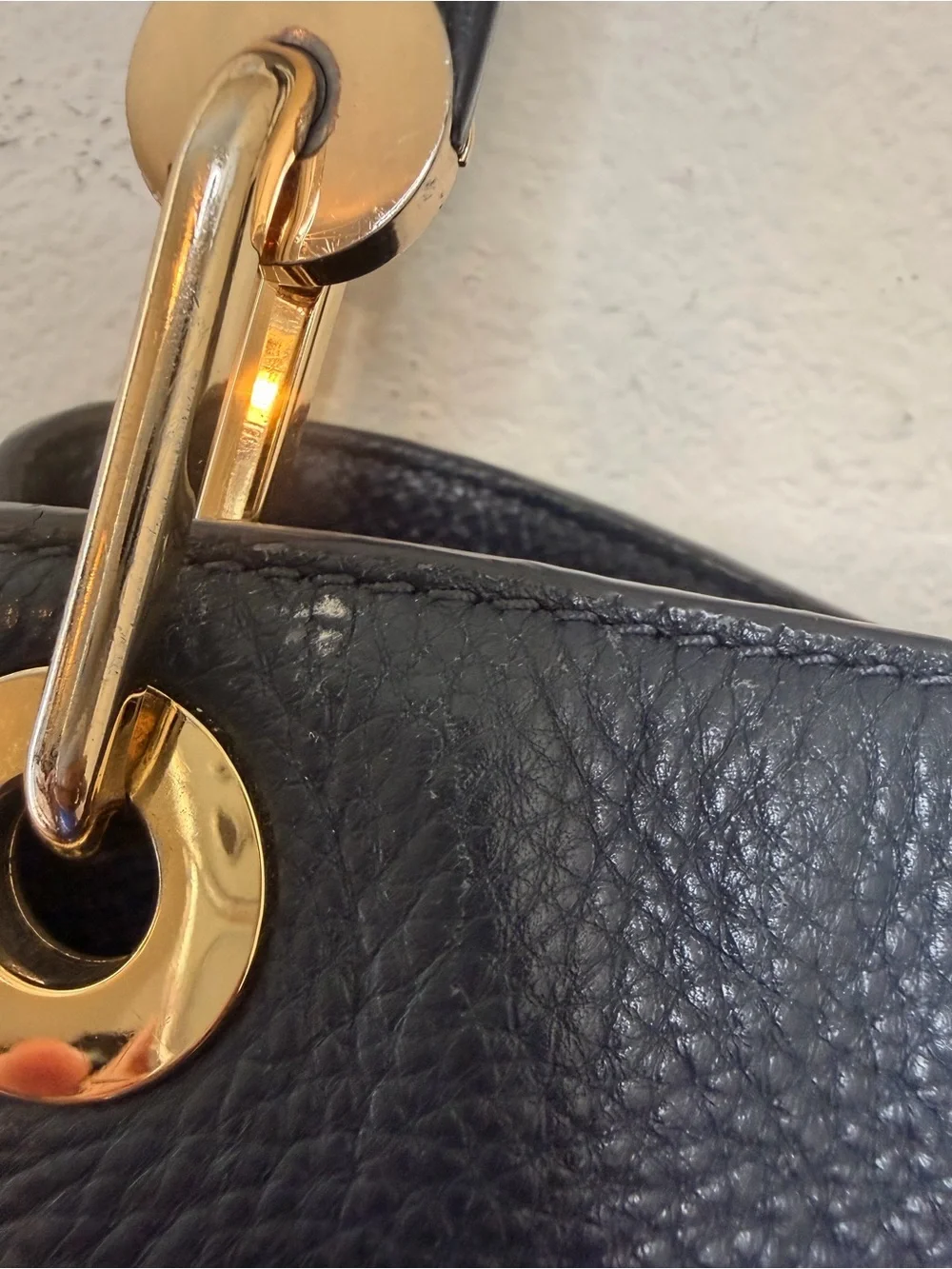 MICHAEL MICHAEL KORS | Kensington Navy Leather Tote Bag